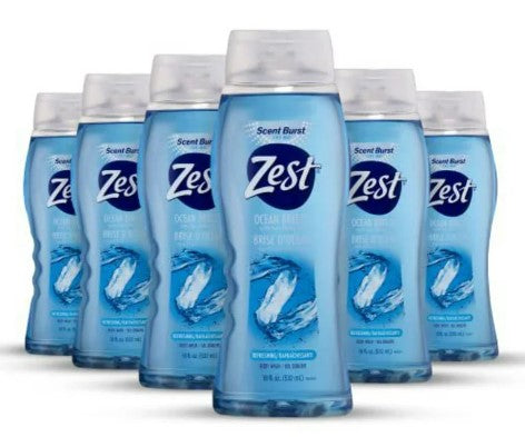 ZEST OCEAN BREEZE BODY WASH-18oz/6pk
