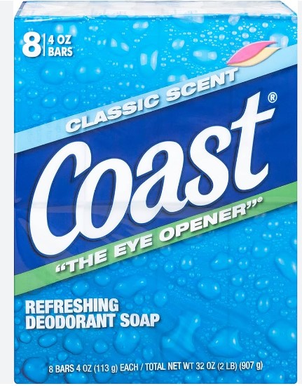 COAST BATH 8-BAR - CLASSIC SCENT - 4oz/6pk