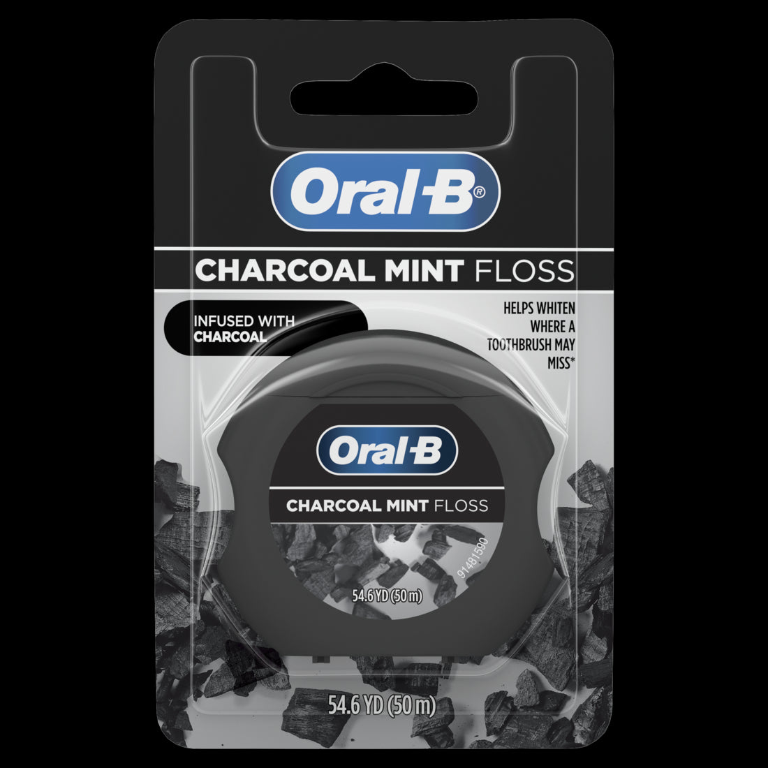 OB Floss Charcoal Mint Manual Floss-50m/48pk