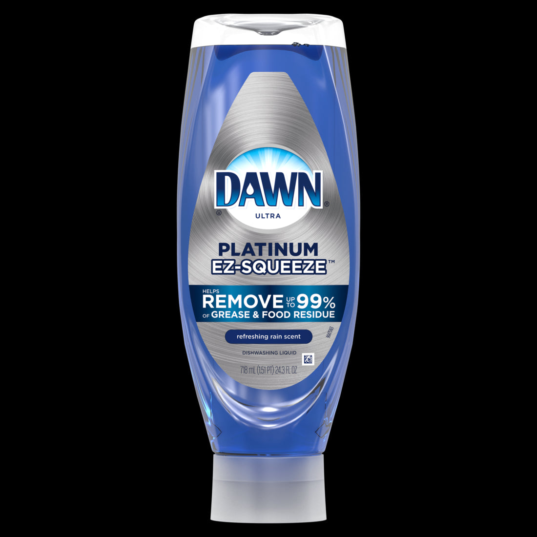 Dawn EZ-Squeeze Platinum Dishwashing Liquid Dish Soap Refreshing Rain Scent - 24.3oz/8pk