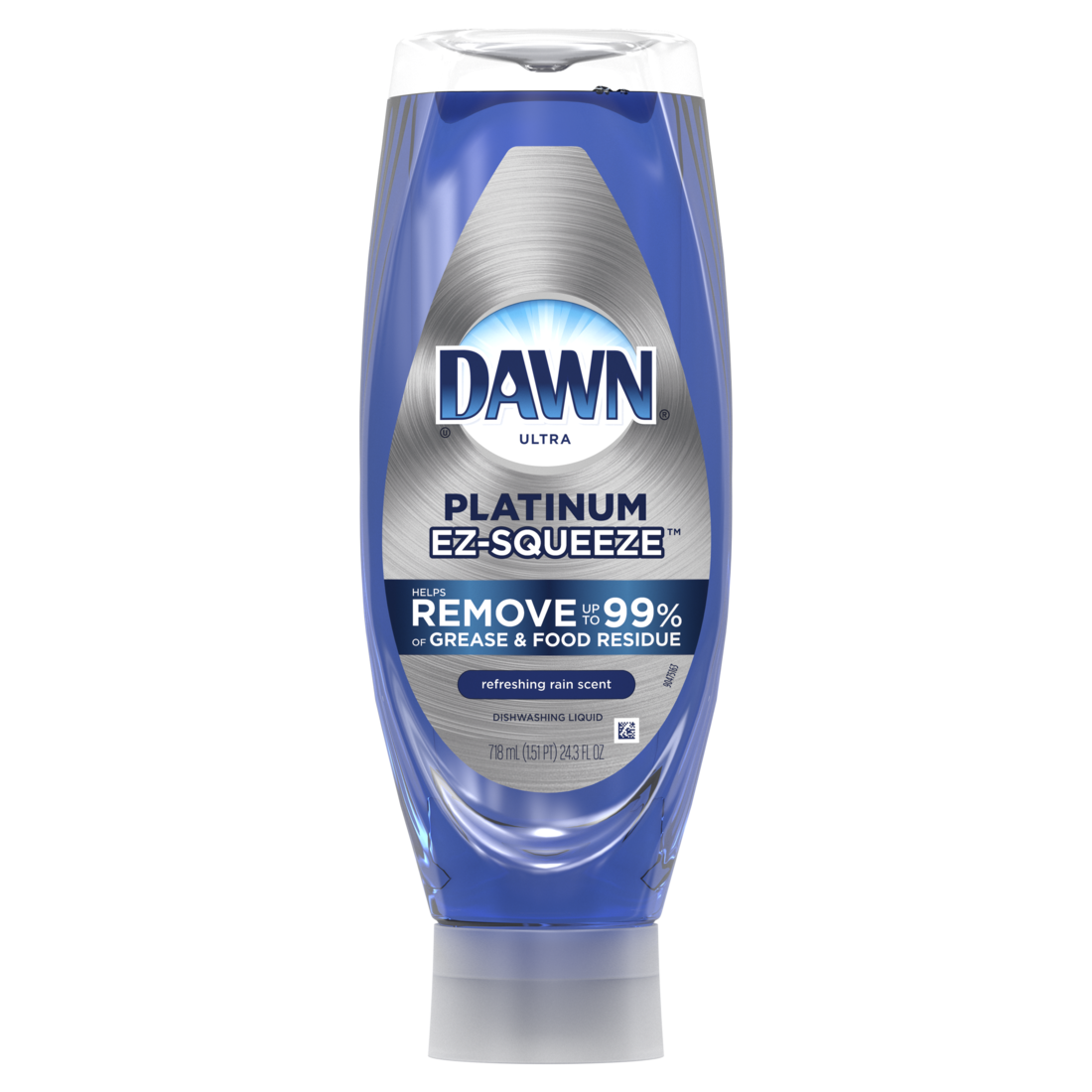 Dawn EZ-Squeeze Platinum Dishwashing Liquid Dish Soap Refreshing Rain Scent - 24.3oz/8pk
