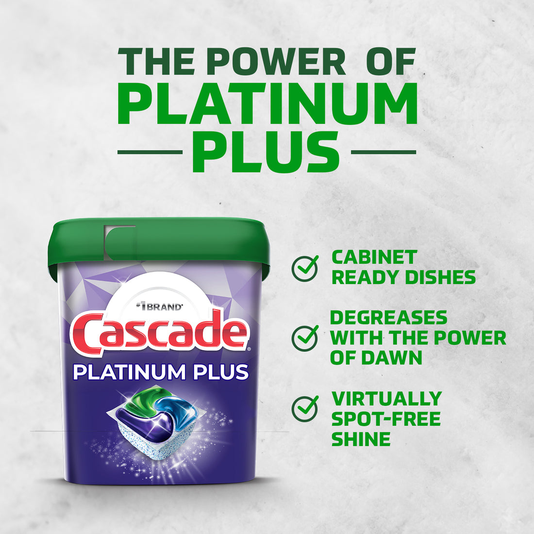 Cascade Platinum Plus Dishwasher Pods Dish Detergent Action Pacs Fresh - 38ct/3pk