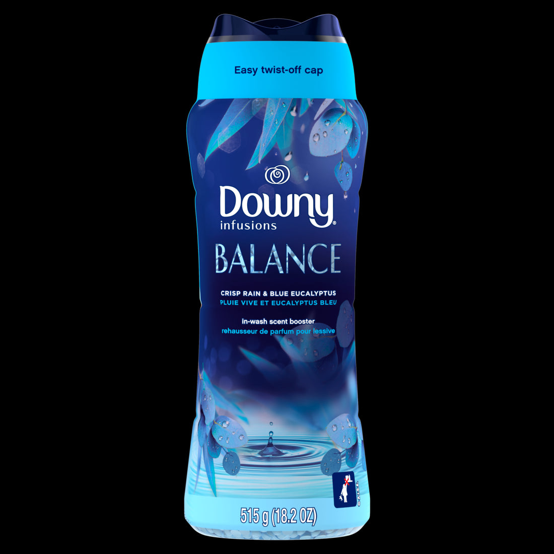 Downy Infusions In-Wash Laundry Scent Booster Beads BALANCE Crisp Rain and Blue Eucalyptus - 18.2 oz/4pk