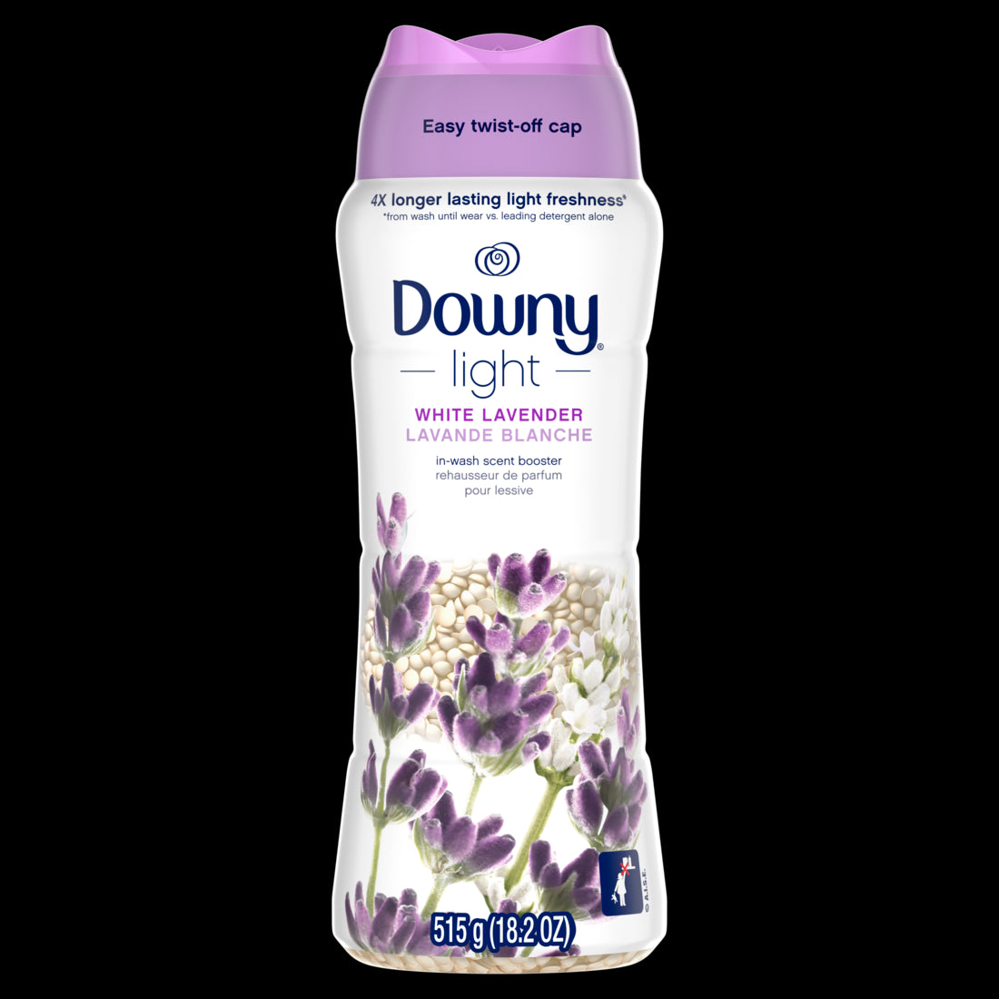 Downy Light Laundry Scent Booster Beads for Washer White Lavender with No Heavy Perfumes-18.2oz/4pk