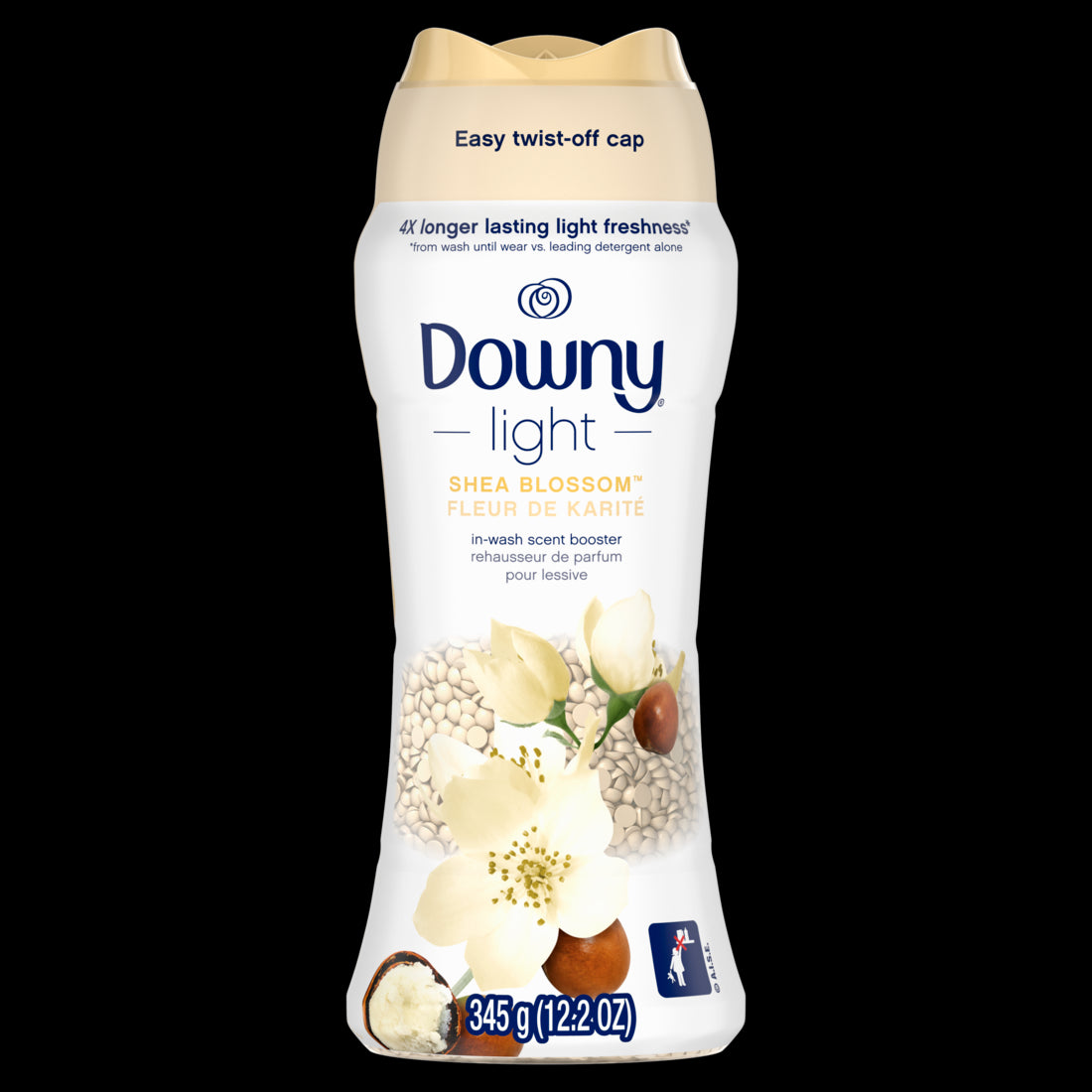 Downy Light Laundry Scent Booster Beads for Washer  Shea Blossom with No Heavy Perfumes-12.2oz/4pk