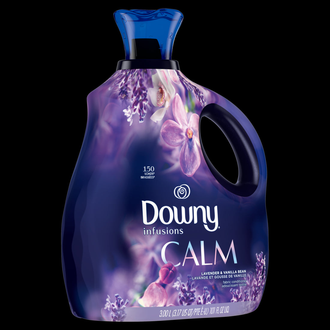 Downy Infusions Laundry Fabric Softener Liquid CALM Soothing Lavender and Vanilla Bean-101oz/4pk