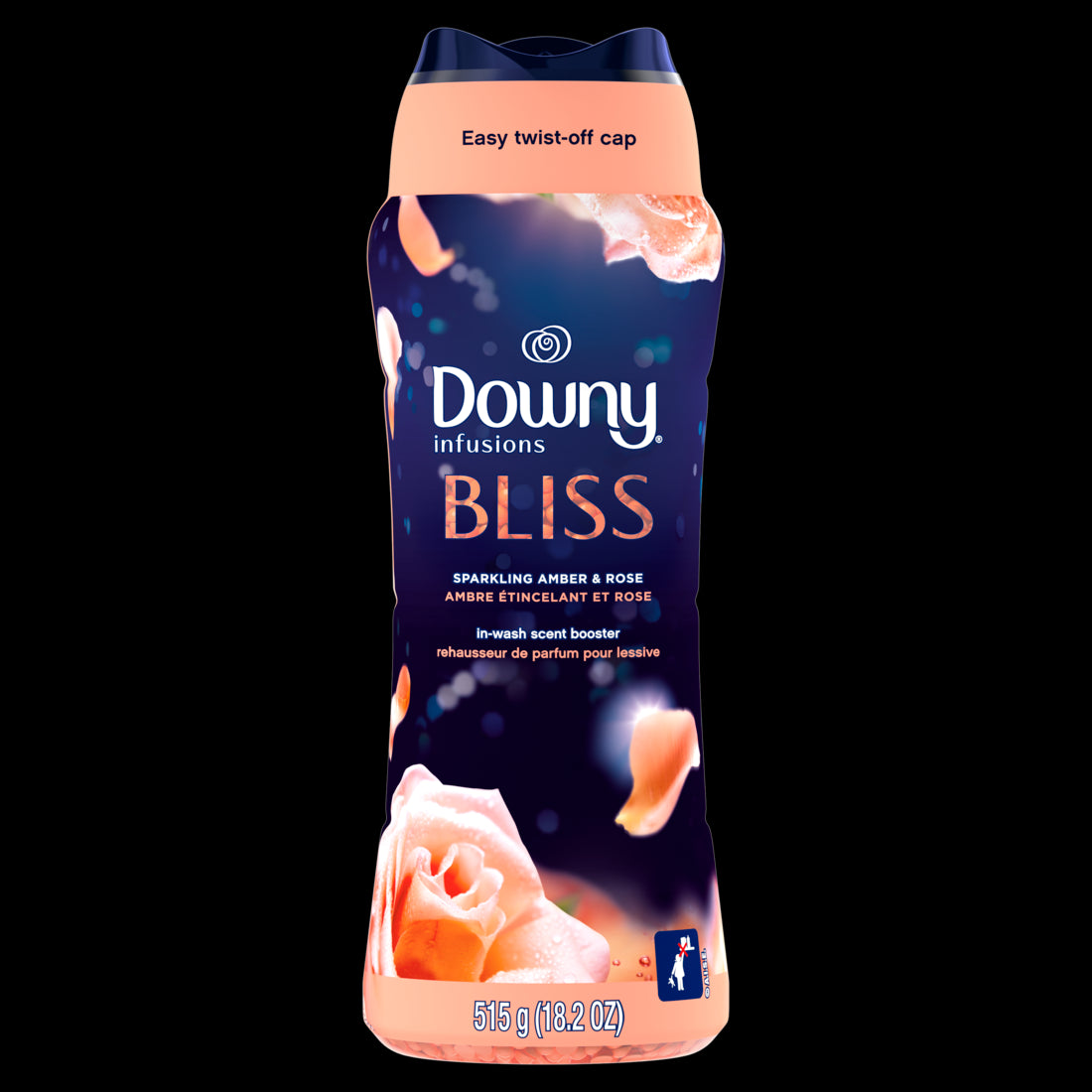 Downy Infusions In-Wash Laundry Scent Booster Beads BLISS Sparkling Amber and Rose -18.2oz/4pk