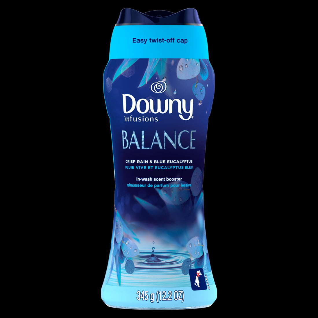 Downy BALANCE Infusions In-Wash Laundry Scent Booster Beads Crisp Rain and Blue Eucalyptus - 12.2 oz/4pk
