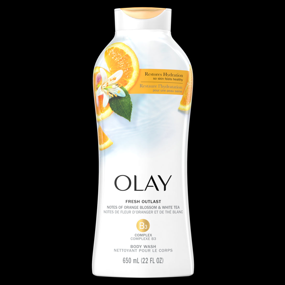 Olay Fresh Outlast Body Wash with Notes of Orange Blossom and White Tea - 22oz/4pk