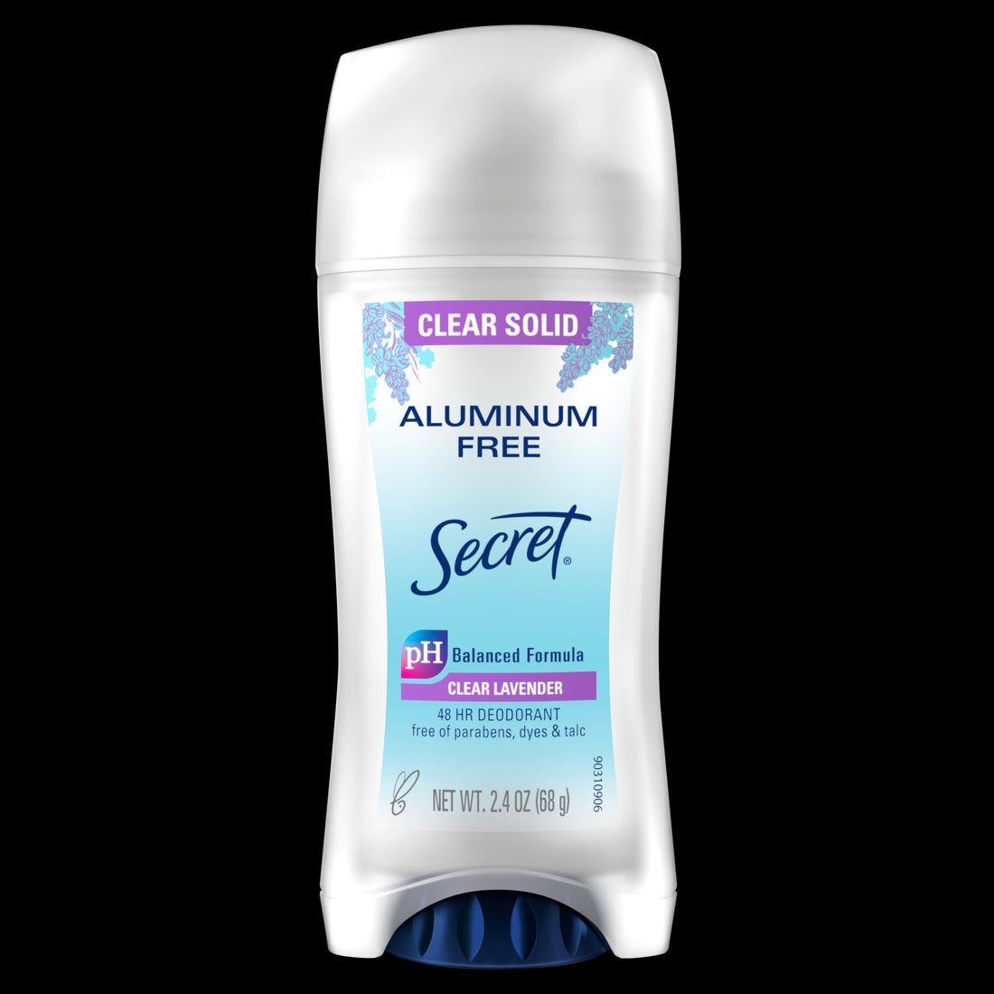 Secret Aluminum Free Deodorant for Women Clear Solid Lavender - 24oz/12pk
