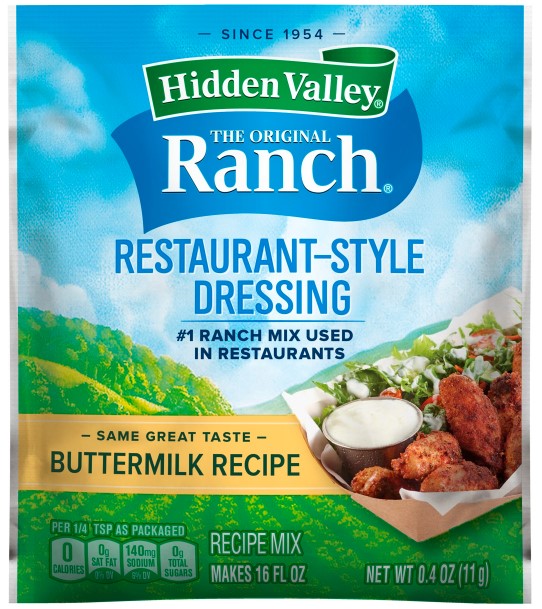 Dry Hidden Valley Salad Dressing Mix Original Ranch Buttermilk -0.4oz/24pk