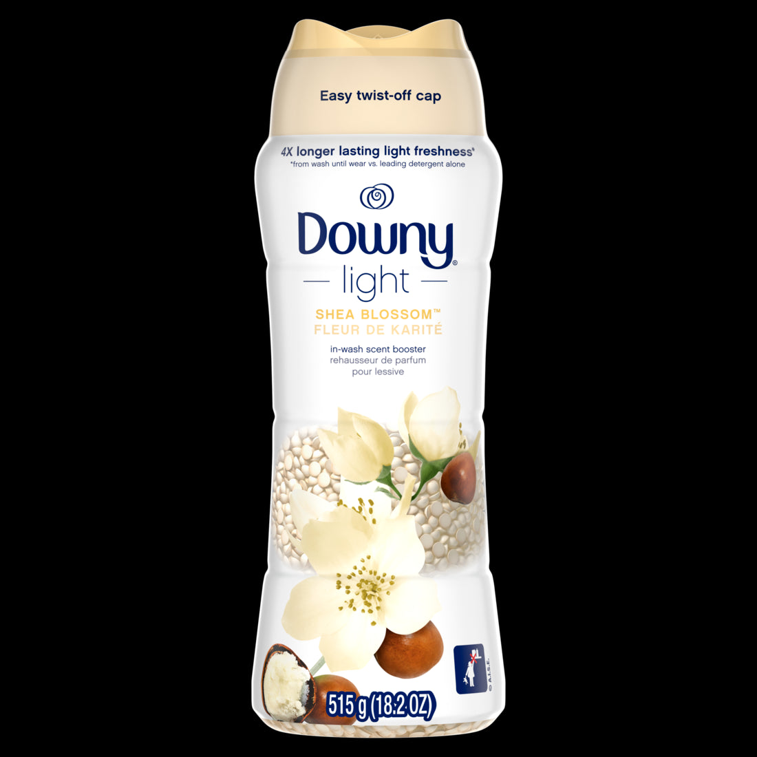 Downy Light Laundry Scent Booster Beads for Washer Shea Blossom with No Heavy Perfumes-18.2oz/4pk