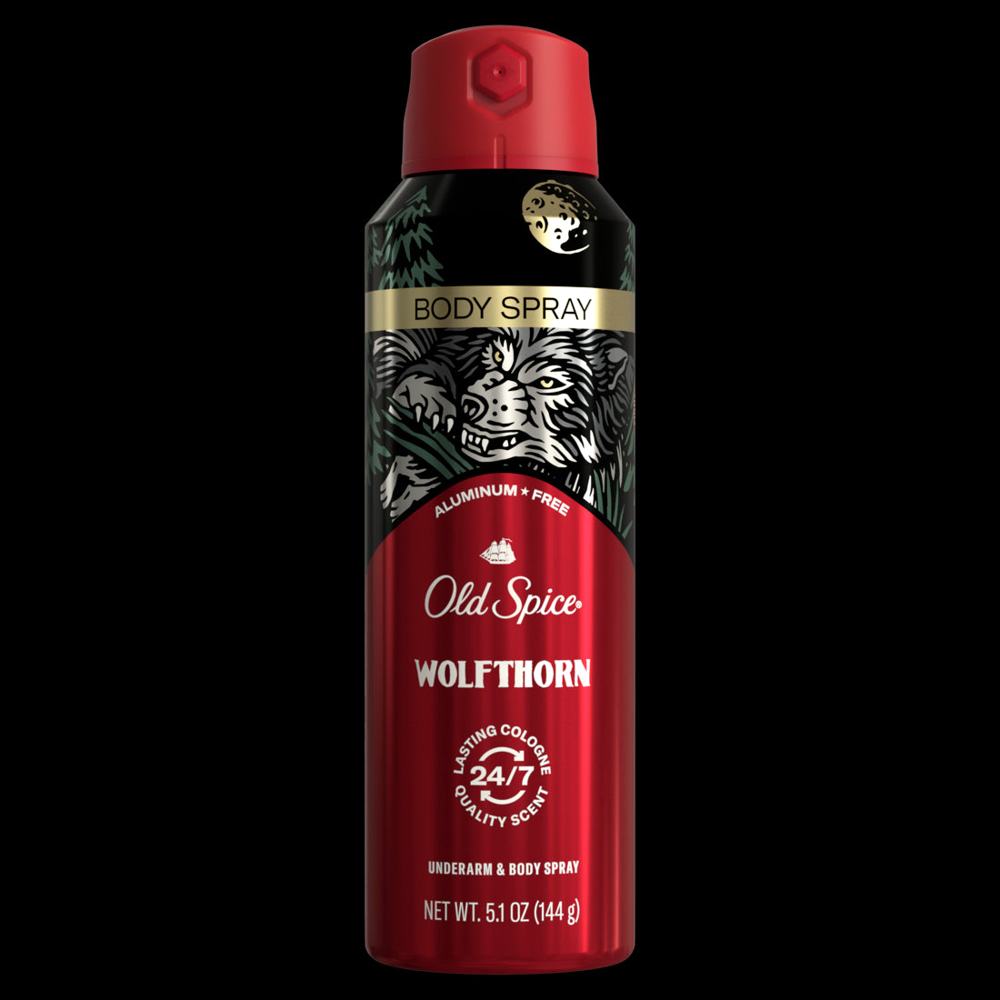 Old Spice Aluminum Free Body Spray for Men Wolfthorn - 5.1oz/12pk