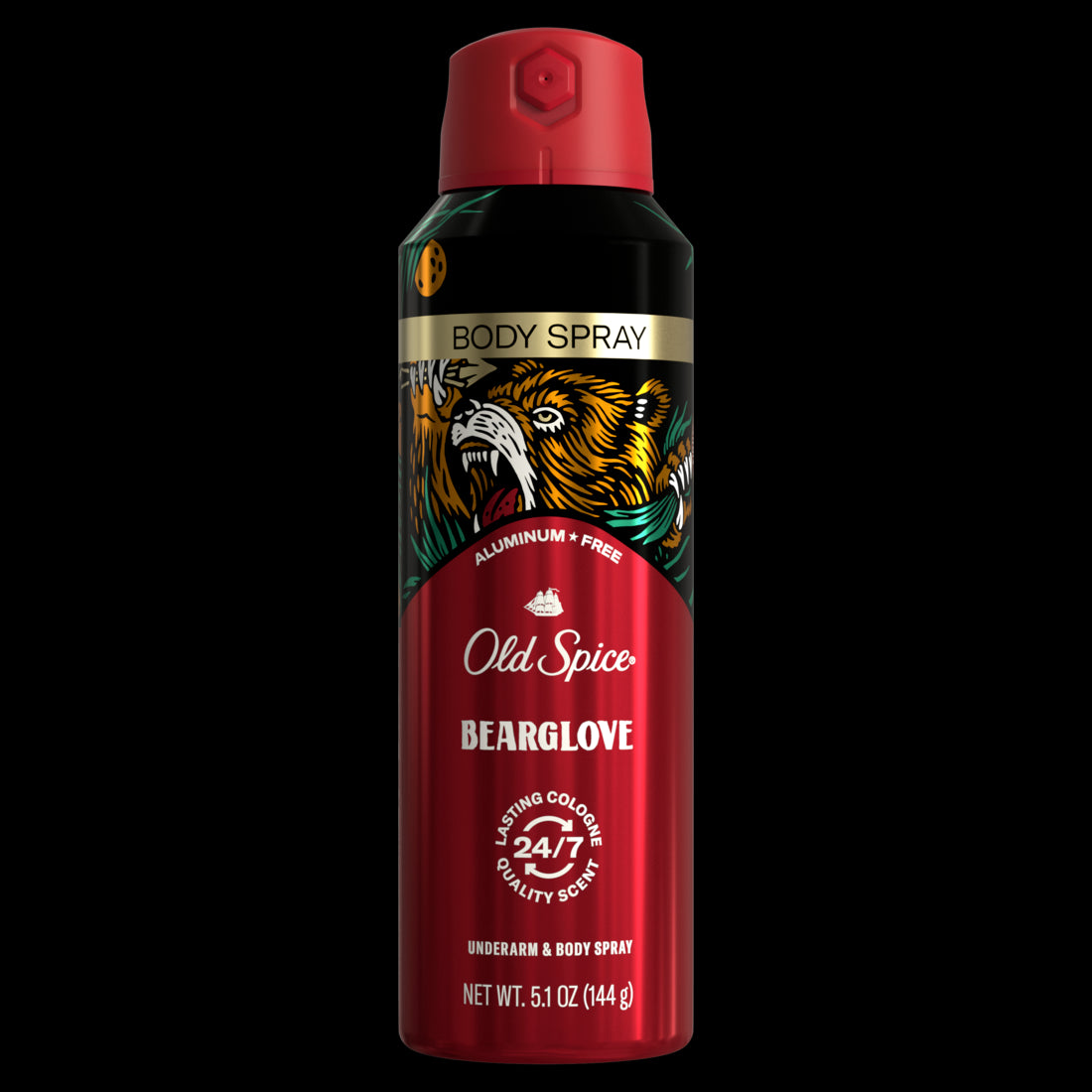 Old Spice Bearglove Body Spray for Men - 5.1oz/12pk