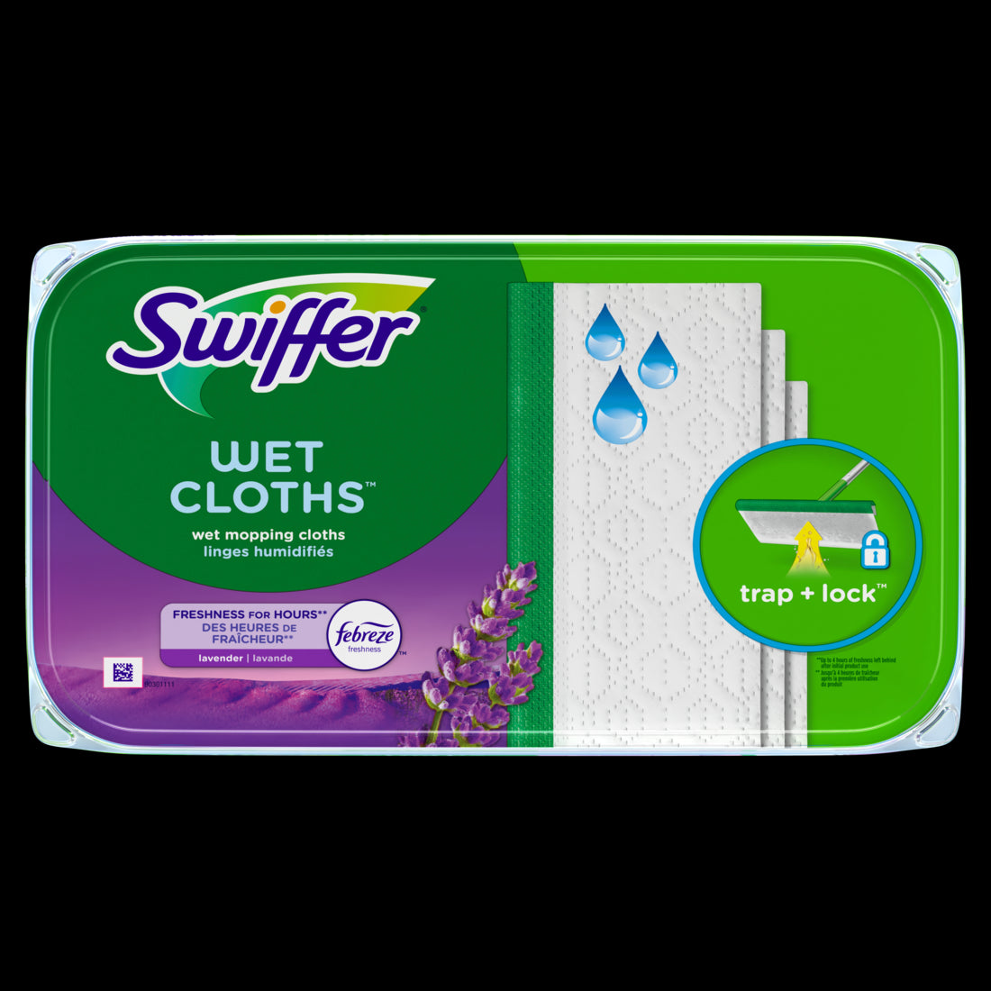 Swiffer Sweeper Wet Mopping Cloths with Febreze, Lavender Vanilla & Comfort- 12ct/12pk