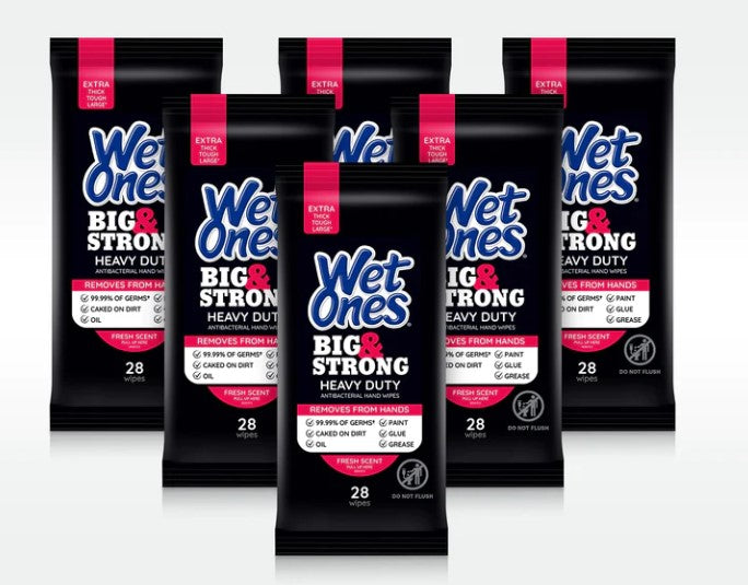 Wet Ones Big & StrongTravel Pack - 28ct/6pk