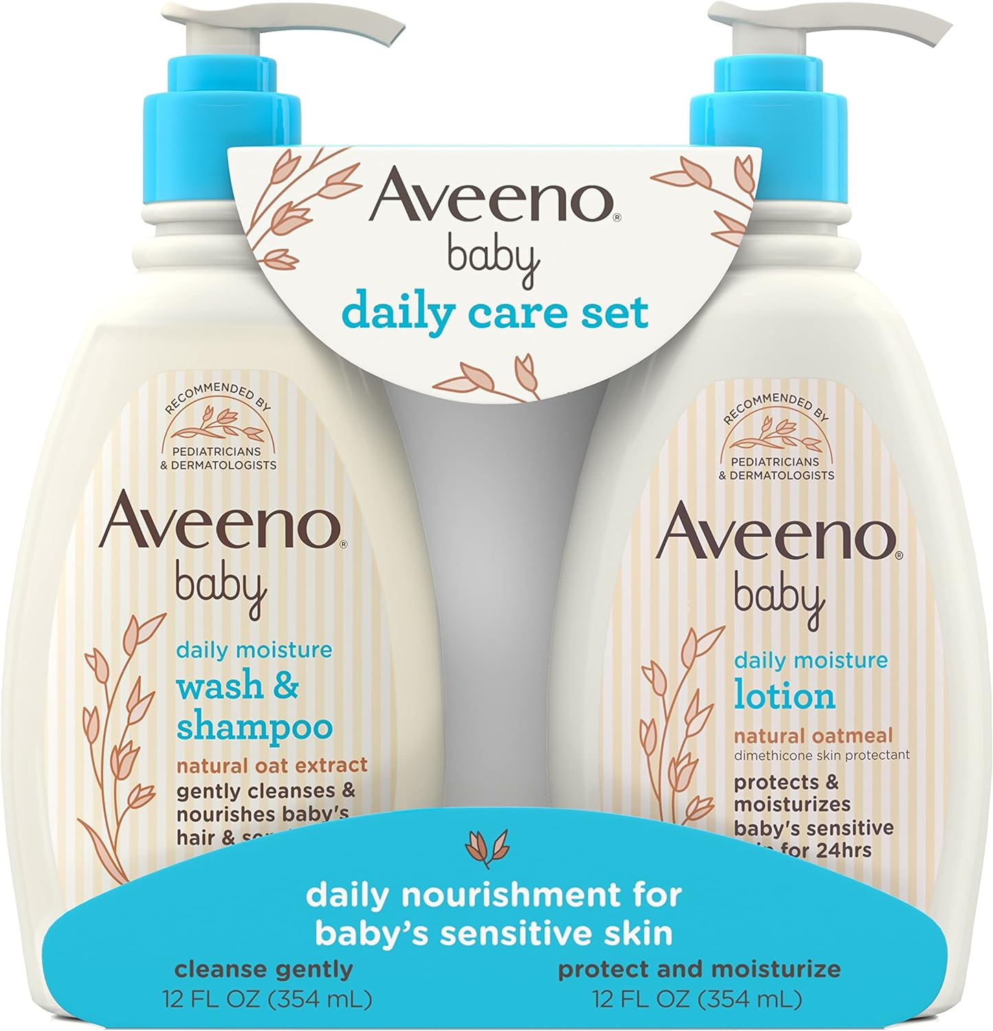 Aveeno Baby Daily Care Set  (2 Items) - 24oz/12pk