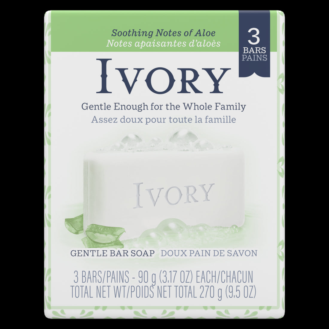 Ivory Aloe 3-Bar   -  3.10oz/24pk
