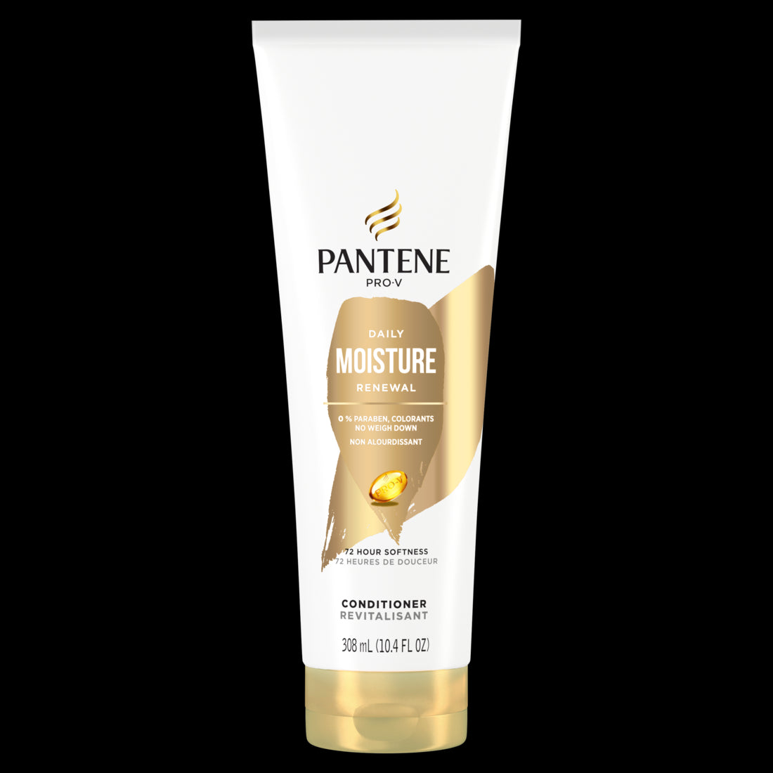 Pantene Conditioner Hydrates Dry damaged Hair Daily Moisture Renewal Safe for Color Treated Hair-10.4oz/12pk