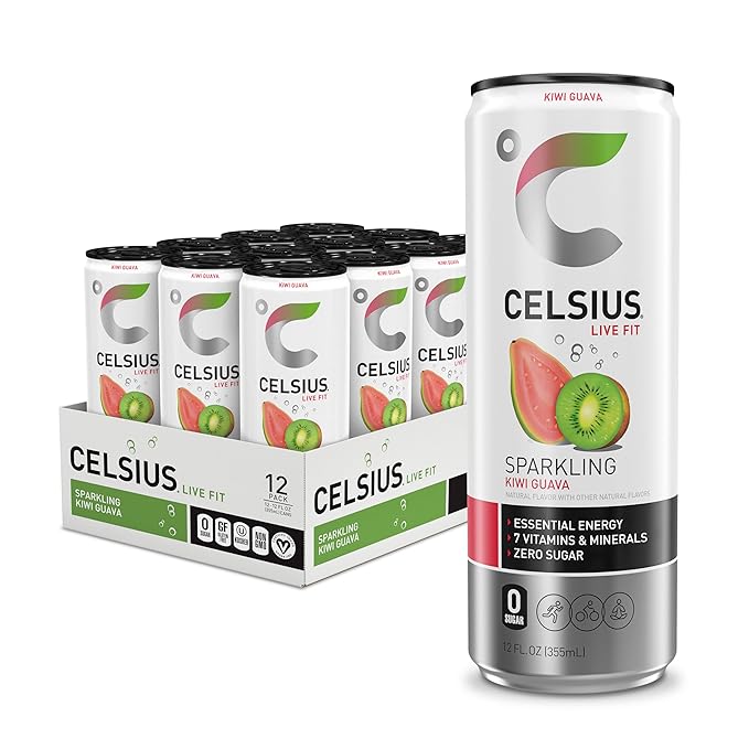 Celsius Sparkling Kiwi Guava Single - 12oz/12pk