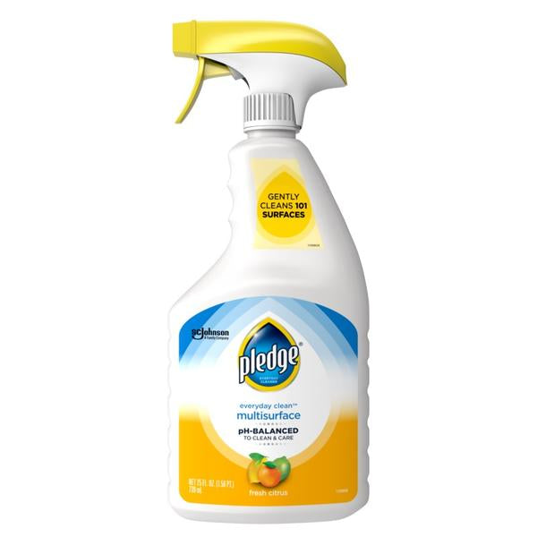 Pledge Multi Surface Trigger Citrus - 25oz/6pk