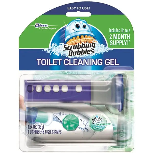 Scrubbing Bubbles Toilet Cling Gel Blister Rainshower - 1.34oz/6pk