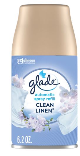 Glade Automatic Spray Refil Clean Linen - 6.2oz/6pk