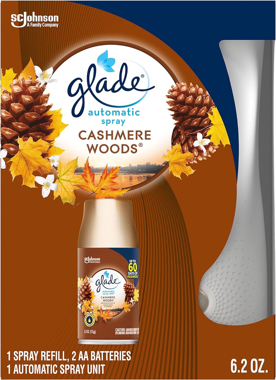 Glade Automatic Spray Starter Kit Cashmere Woods - 6.2oz/4pk