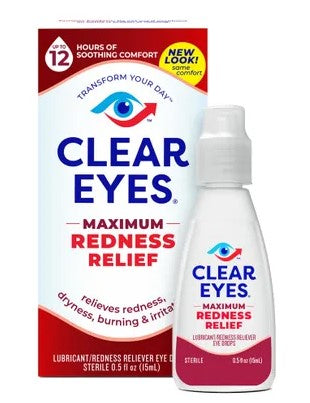 Clear Eyes Maximum Redness Relief - 0.5oz/24pk