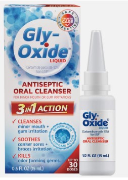 Gly-Oxide Antiseptic Oral Liquid Cleanser -0.5oz/24pk