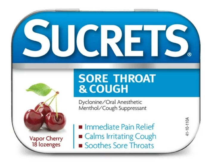 Sucrets Lozenges Vapor cherry -18ct/24pk