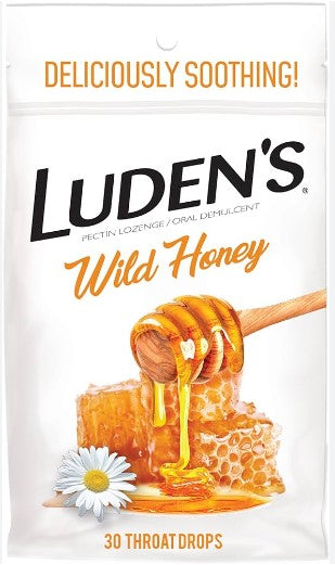Luden's Wild Honey Soothing Throat Drops -30ct/12pk