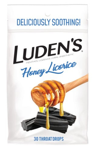 Luden's Honey Licorice Soothing Throat Drops -30ct/12pk