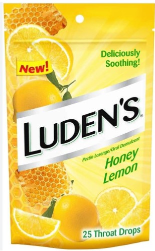 Luden's Honey Lemon Soothing Throat Drops - 25ct/12pk