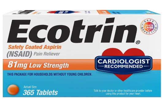 Ecotrin Low Strength 81mg - 365ct/12pk