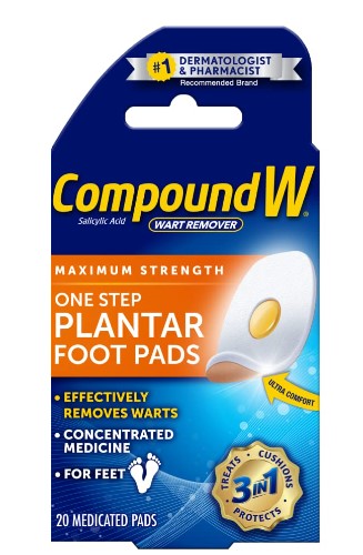 Compound W One Step Plantar Foot Pads 20ct/36pk