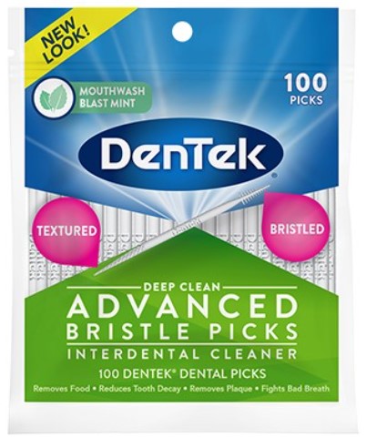 Dentek Deep Clean Bristle Picks -100ct/24pk