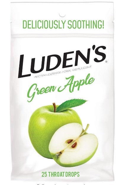 Luden's Green Apple Soothing Throat Drops - 25ct/12pk