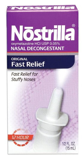 Nostrilla Fast Relief Nasal Decongestant Spray -0.5oz/36pk