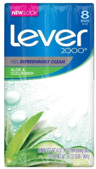 Lever 2000 Aloe & Cucumber - 3.75oz/8ct/6pk