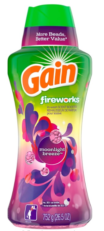Gain Fireworks In-Wash Scent Booster Beads Moonlight Breeze- 26.5oz/4pk