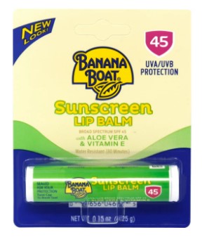 Banana Boat Aloe Vera with Vitamin E Lip Balm SPF45 -0.15oz/10pk