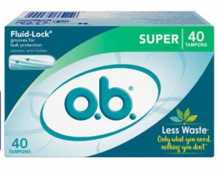 O.B Super Absorbent Tampons - 40ct/12pk