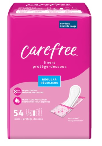 Carefree Panty Liners Regular To Go Unscented - 54ct/4pk