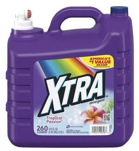 XTRA Liquid Laundry Detergent Tropical Passion-312oz/2pk