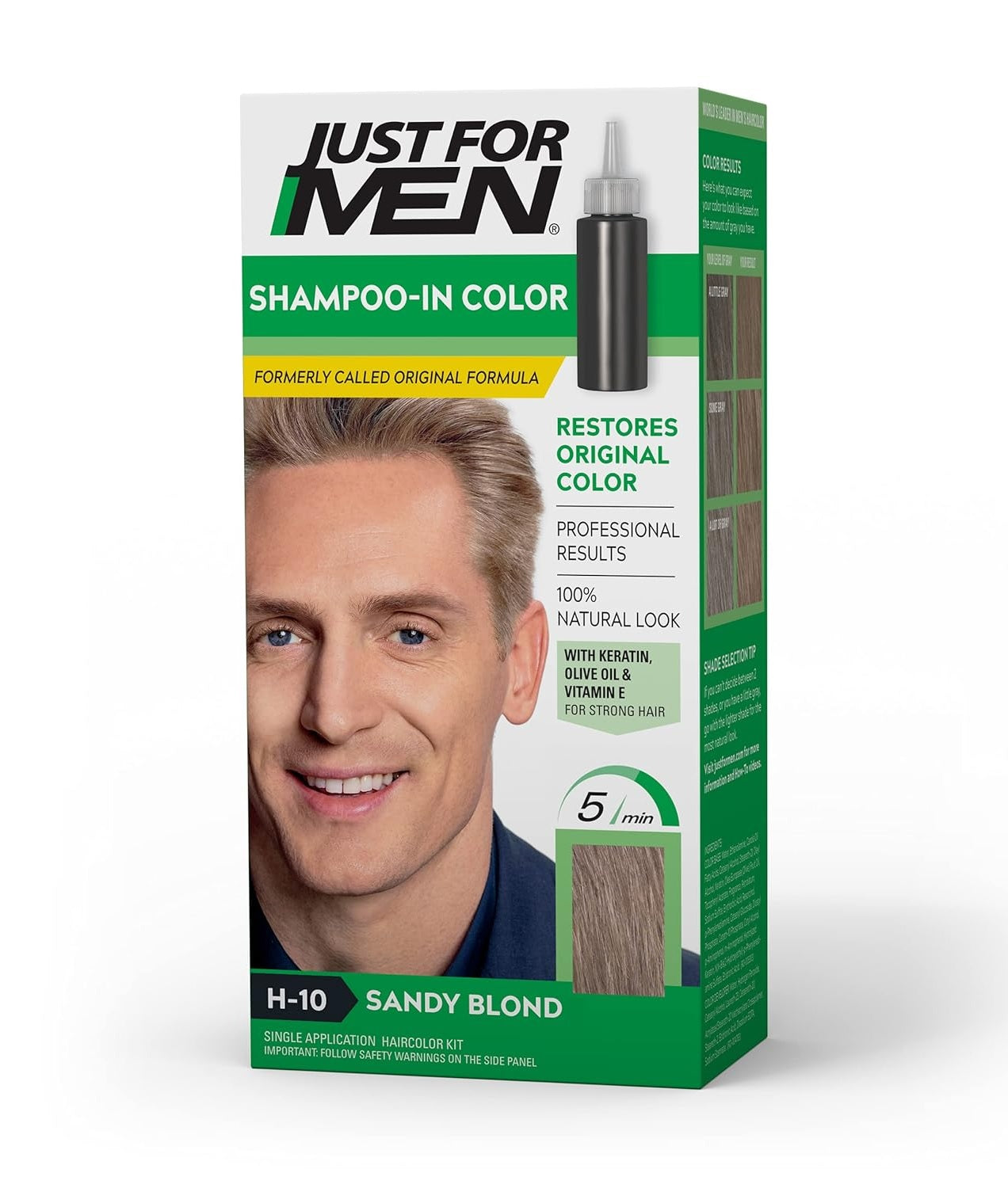 Just For Men Shampoo-In Color Sandy Blond H-10 - 1ct/3pk
