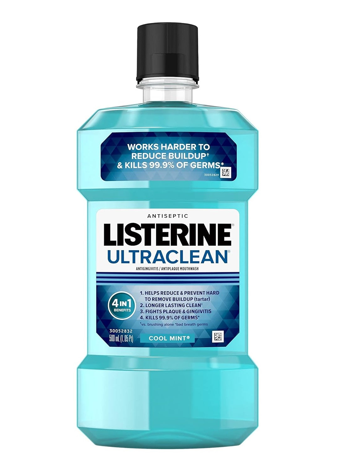 Listerine Ultraclean Antiseptic Mouthwash Cool Mint - 500ml/6pk