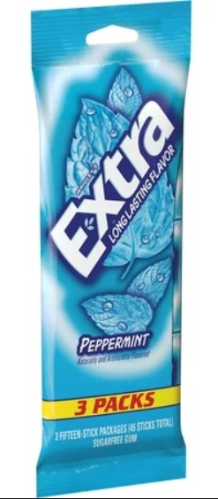 Wrigley Extra Peppermint Gum-3ct/20pk