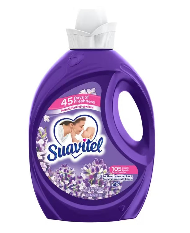 Suavitel Liquid Fabric Softener & Conditioner Sooth Lavender - 105oz/4pk