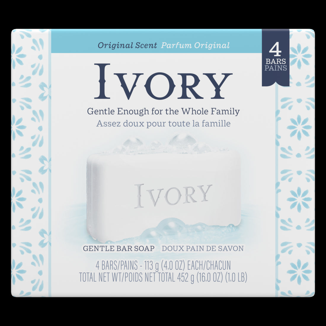 Ivory Gentle Bar Soap Original Scent - (4x4.0)oz/18pk